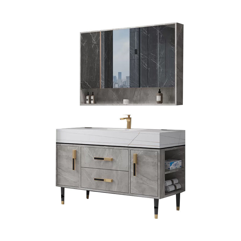 Contemporary Sink Cabinet Mirror Cabinet Wooden Vanity Cabinet for Bathroom