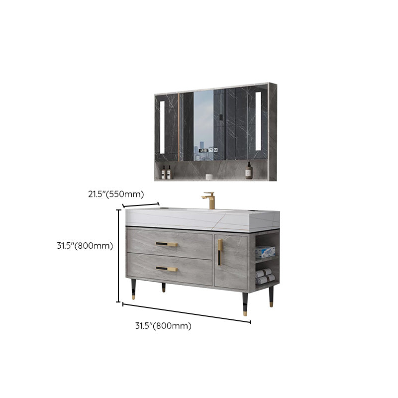 Contemporary Sink Cabinet Mirror Cabinet Wooden Vanity Cabinet for Bathroom