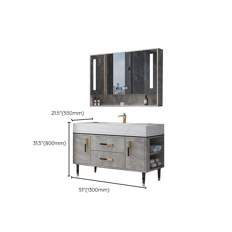 Contemporary Sink Cabinet Mirror Cabinet Wooden Vanity Cabinet for Bathroom