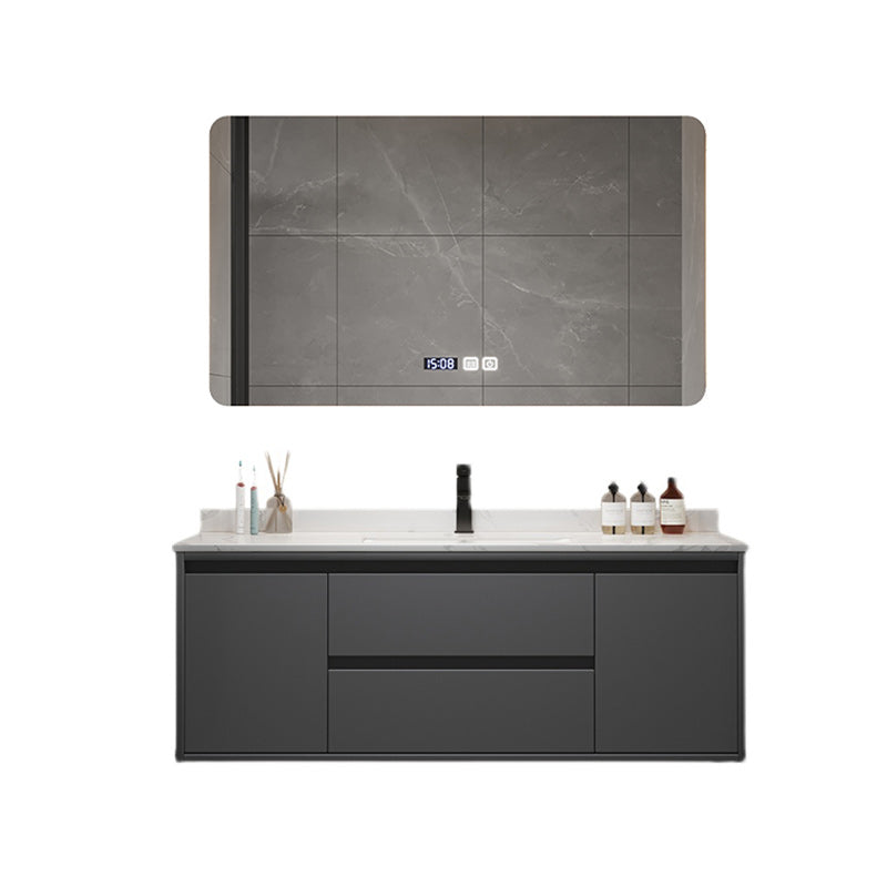 Modern Sink Vanity Wall Mount Bathroom Vanity Cabinet with Storage Shelving