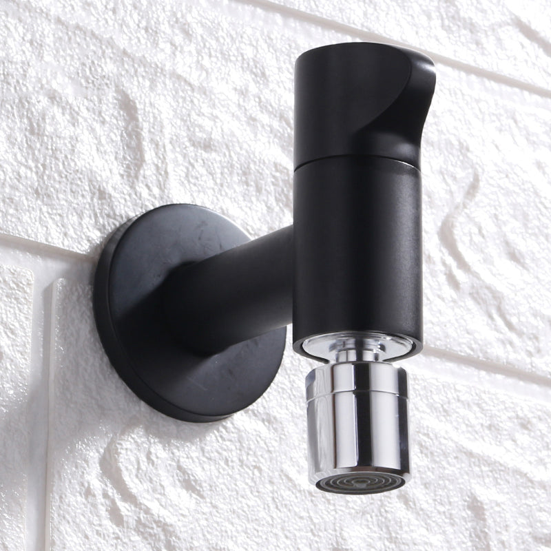 Contemporary Wall Mounted Bathroom Faucet Knob Handle Solid Brass Circular Faucet