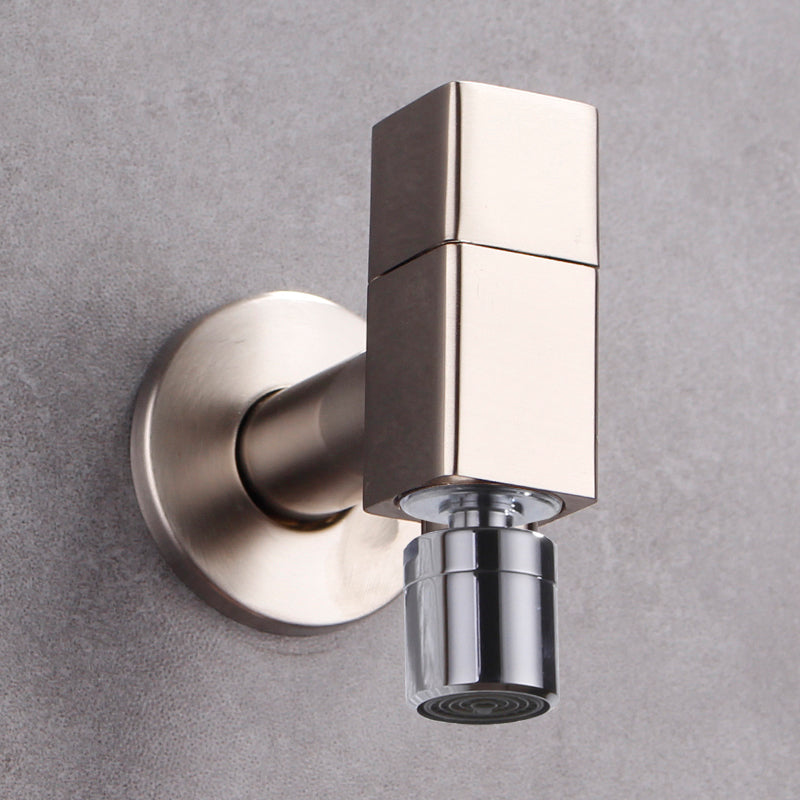 Contemporary Wall Mounted Bathroom Faucet Knob Handle Solid Brass Circular Faucet