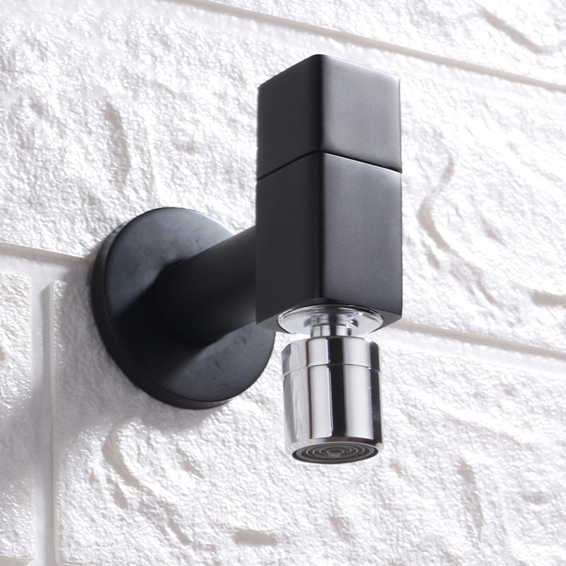 Contemporary Wall Mounted Bathroom Faucet Knob Handle Solid Brass Circular Faucet