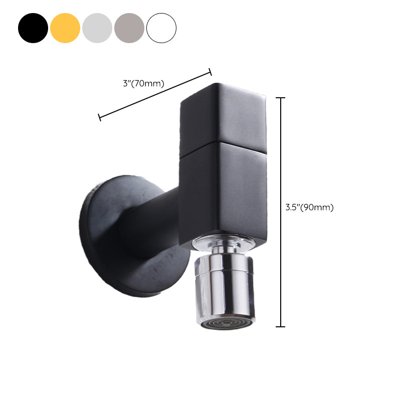 Contemporary Wall Mounted Bathroom Faucet Knob Handle Solid Brass Circular Faucet