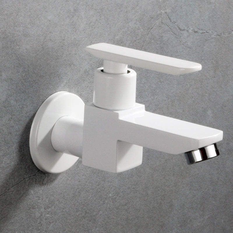 Contemporary Wall Mounted Bathroom Faucet Lever Handles Solid Brass Faucet