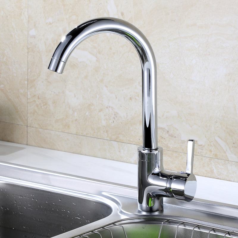 Modern Kitchen Faucet Zinc with Handles and Supply Lines Bar Prep Kitchen Faucet