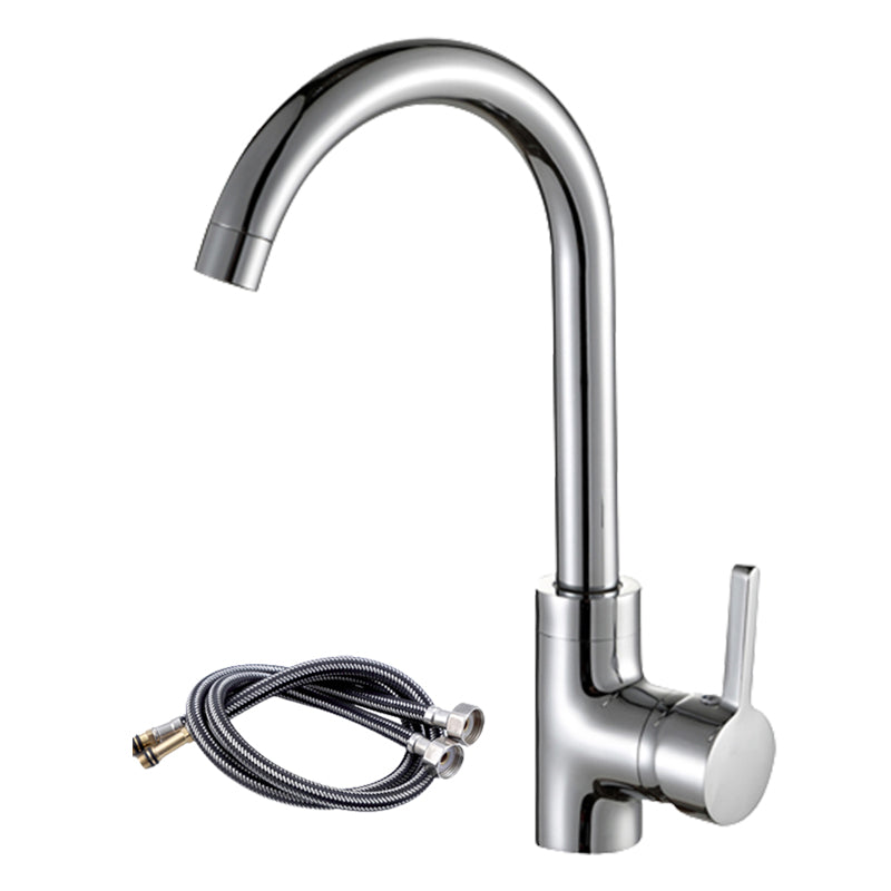 Modern Kitchen Faucet Zinc with Handles and Supply Lines Bar Prep Kitchen Faucet