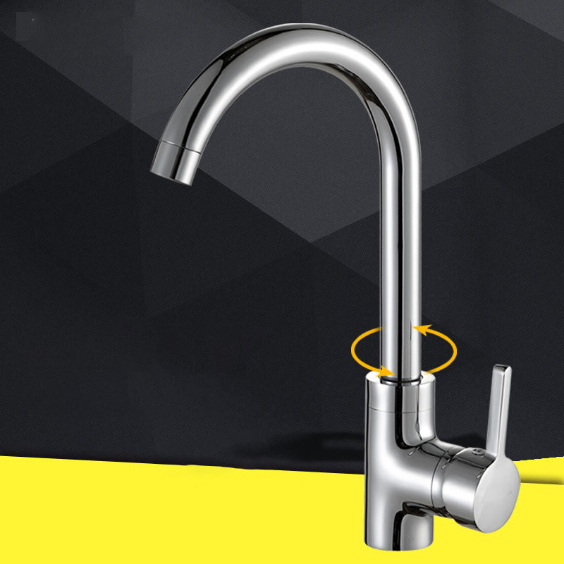 Modern Kitchen Faucet Zinc with Handles and Supply Lines Bar Prep Kitchen Faucet