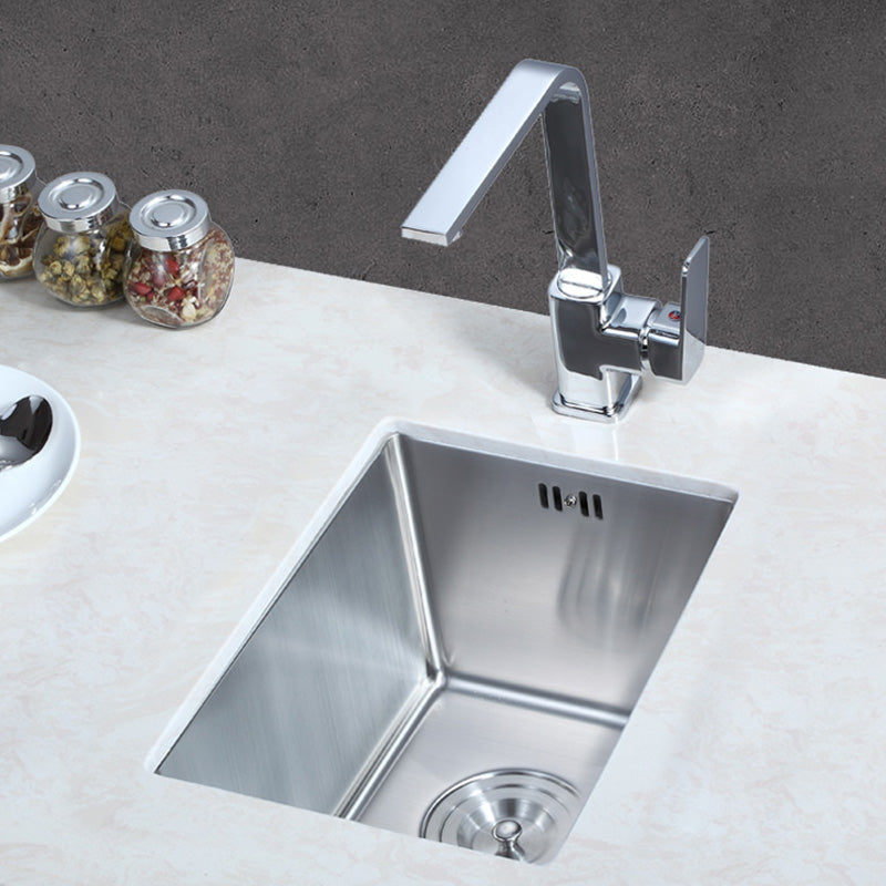 Contemporary Style Kitchen Sink Stainless Steel Rectangle Drop-In Kitchen Sink