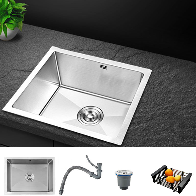 Contemporary Style Kitchen Sink Stainless Steel Rectangle Drop-In Kitchen Sink