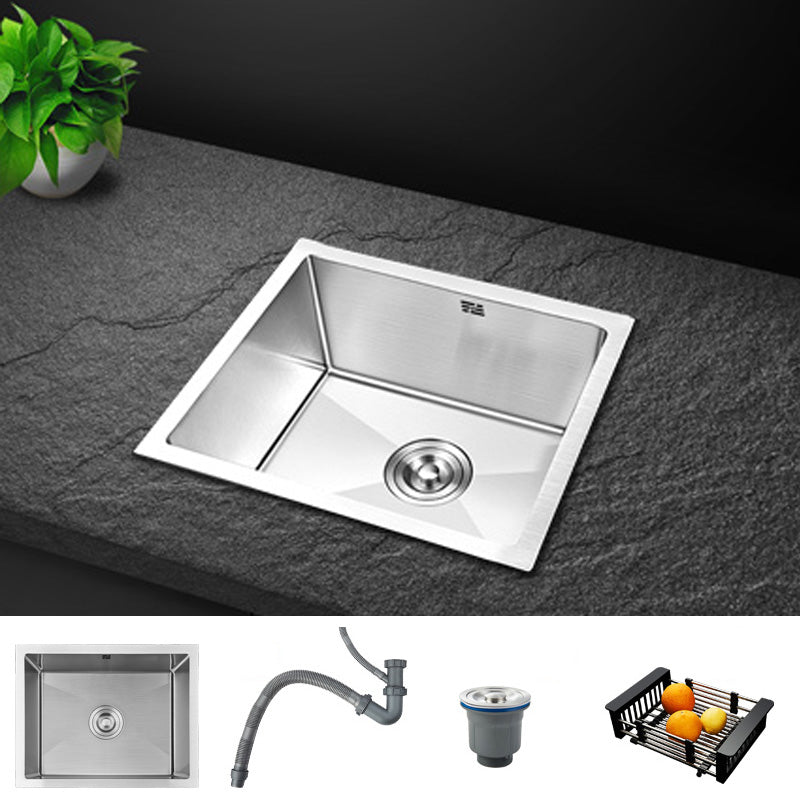 Contemporary Style Kitchen Sink Stainless Steel Rectangle Drop-In Kitchen Sink