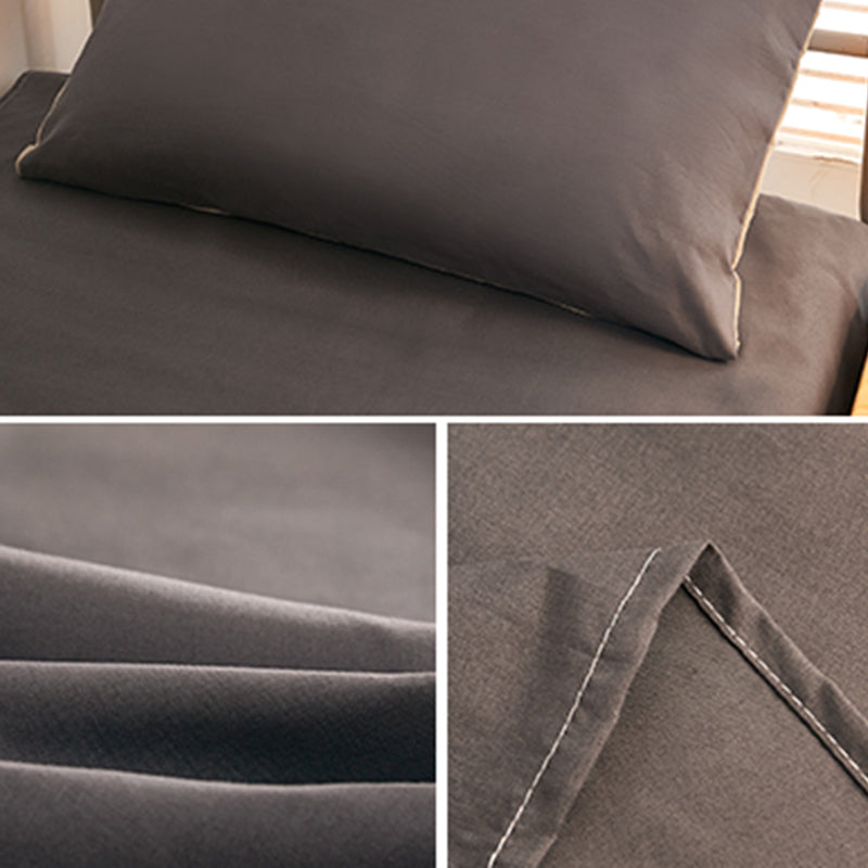 Polyester Bed Sheet Set Fade Resistant Non-Pilling Breathable Sheets