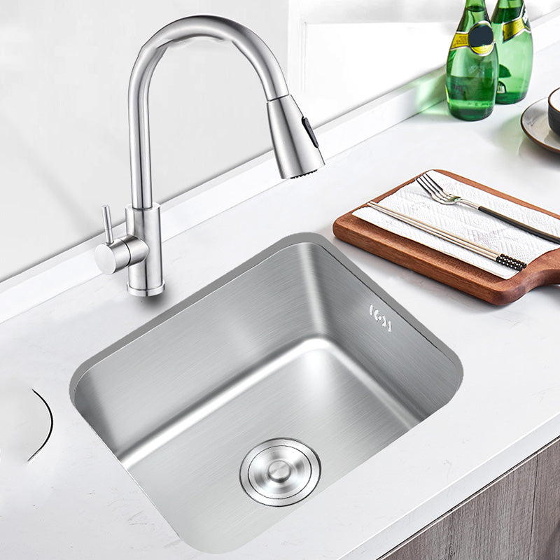 Contemporary Style Kitchen Sink Stainless Steel Rectangle Undermount Kitchen Sink