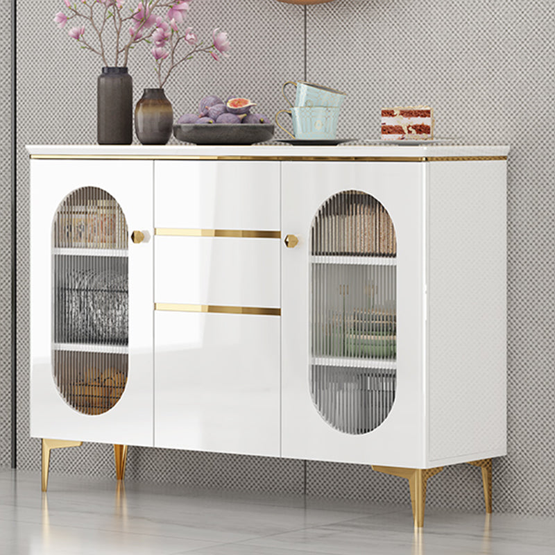 Contemporary Style Buffet Sideboard Wood Sideboard Table with Cabinet