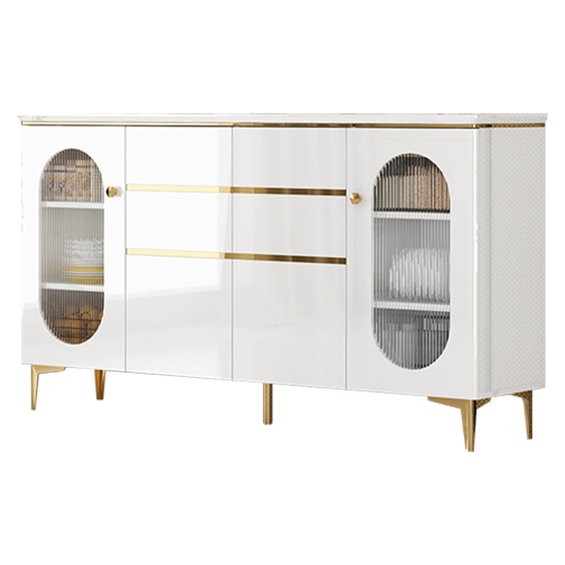 Contemporary Style Buffet Sideboard Wood Sideboard Table with Cabinet