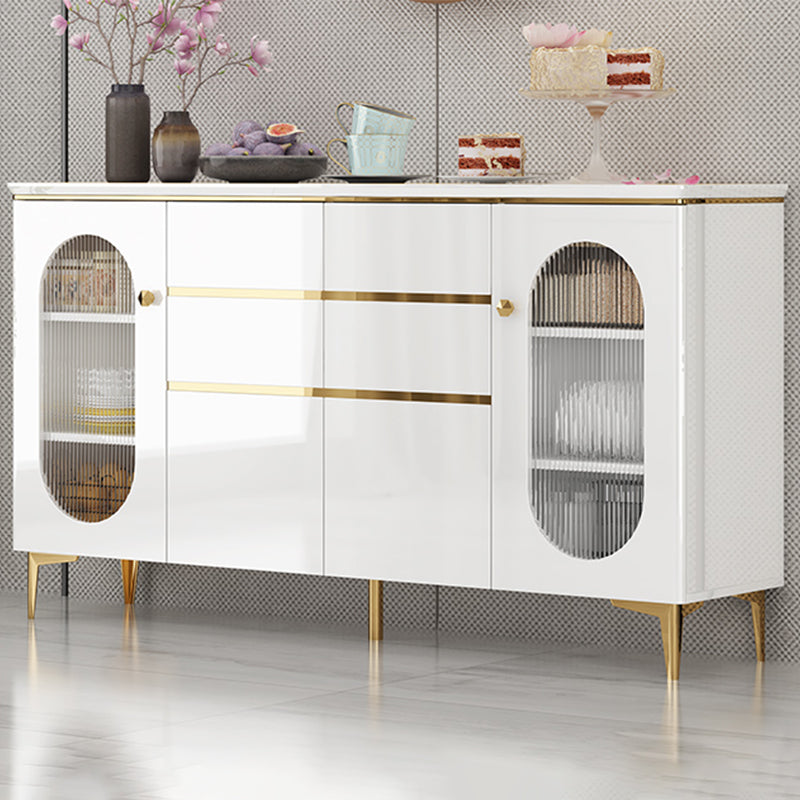 Contemporary Style Buffet Sideboard Wood Sideboard Table with Cabinet