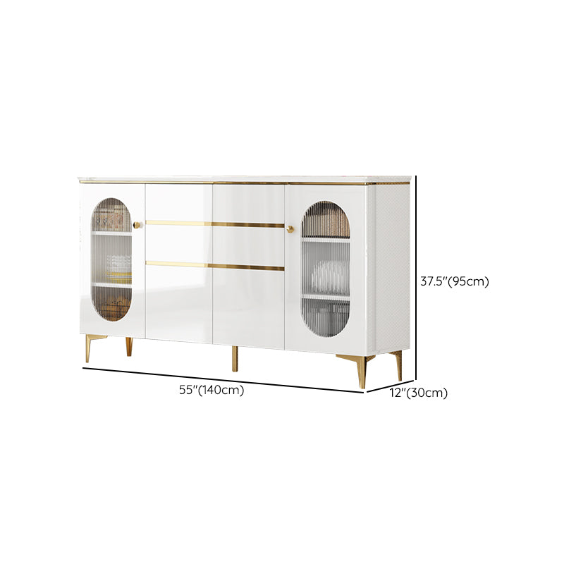 Contemporary Style Buffet Sideboard Wood Sideboard Table with Cabinet