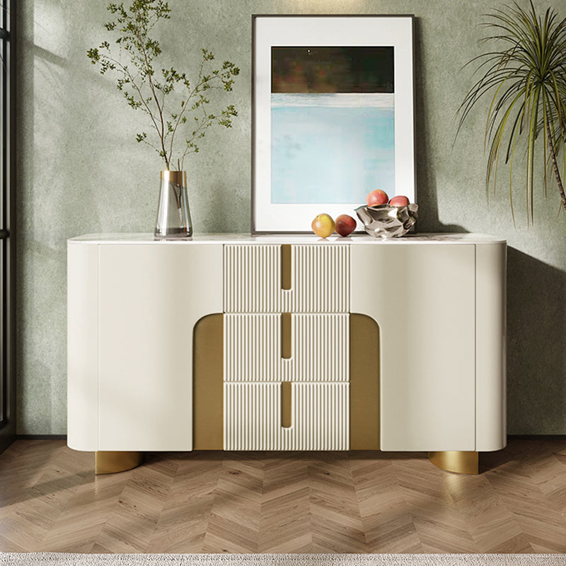 Glam Sideboard Buffet Cabinets Buffet Sideboard with 2 Doors and 3 Drawers