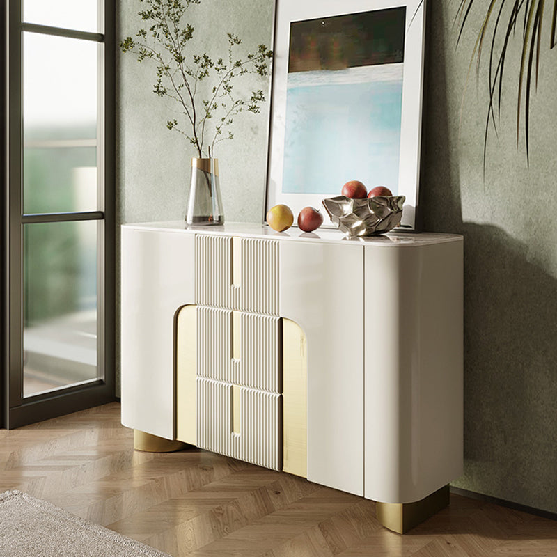 Glam Sideboard Buffet Cabinets Buffet Sideboard with 2 Doors and 3 Drawers