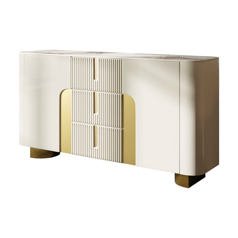 Glam Sideboard Buffet Cabinets Buffet Sideboard with 2 Doors and 3 Drawers