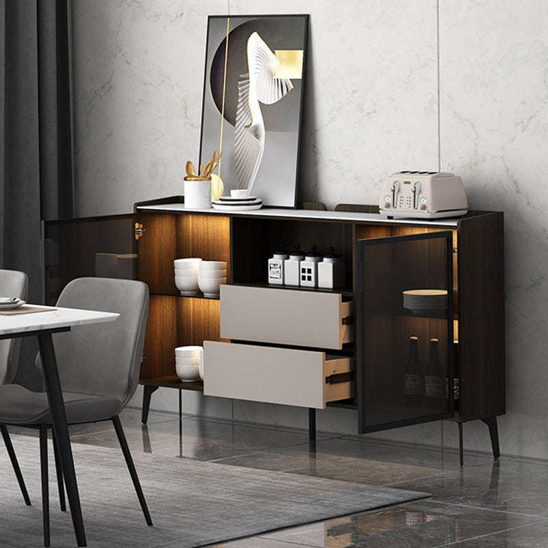 Modern Buffet Sideboard Stone Sideboard with Cabinets and Drawers