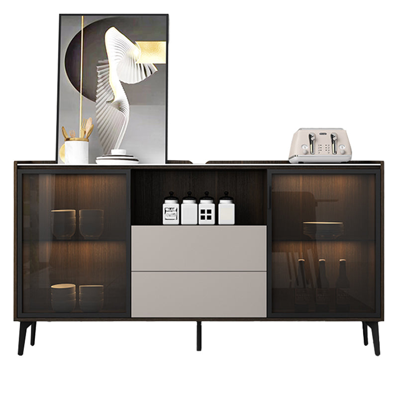 Modern Buffet Sideboard Stone Sideboard with Cabinets and Drawers