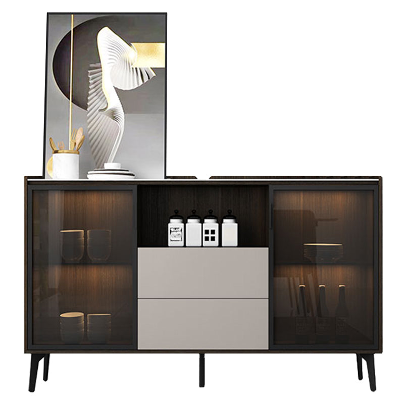 Modern Buffet Sideboard Stone Sideboard with Cabinets and Drawers