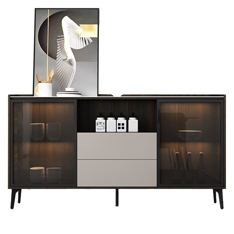 Modern Buffet Sideboard Stone Sideboard with Cabinets and Drawers