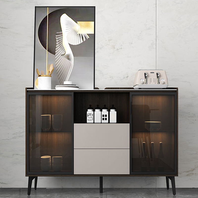 Modern Buffet Sideboard Stone Sideboard with Cabinets and Drawers