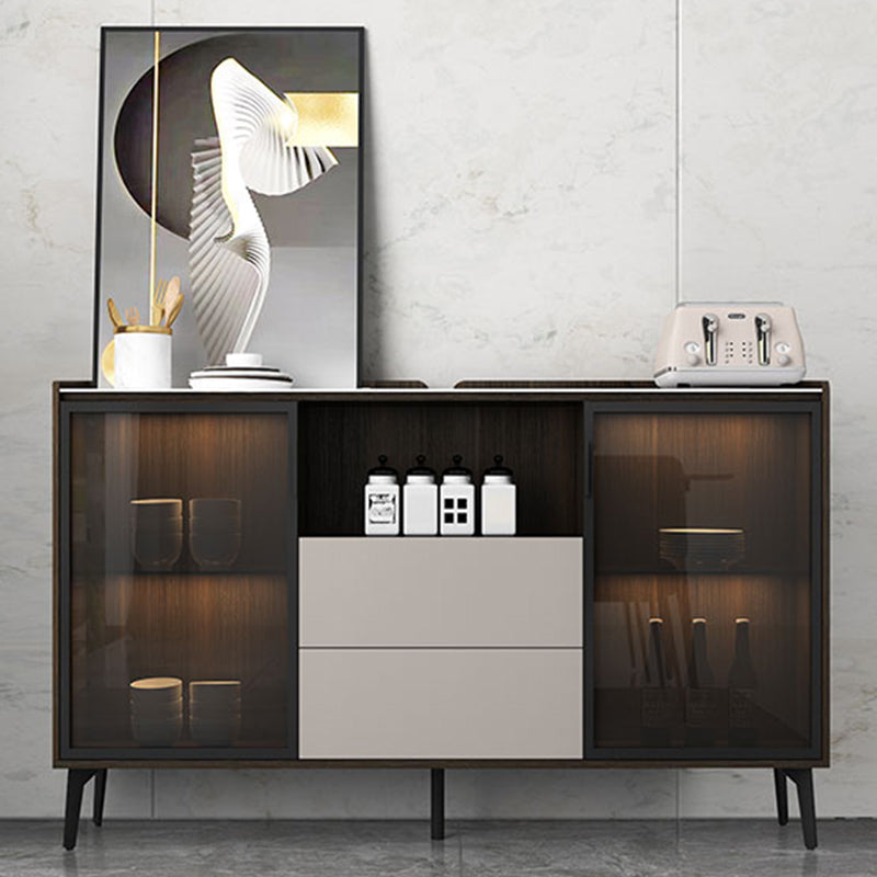 Modern Buffet Sideboard Stone Sideboard with Cabinets and Drawers