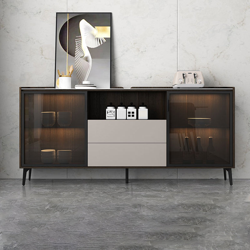 Modern Buffet Sideboard Stone Sideboard with Cabinets and Drawers