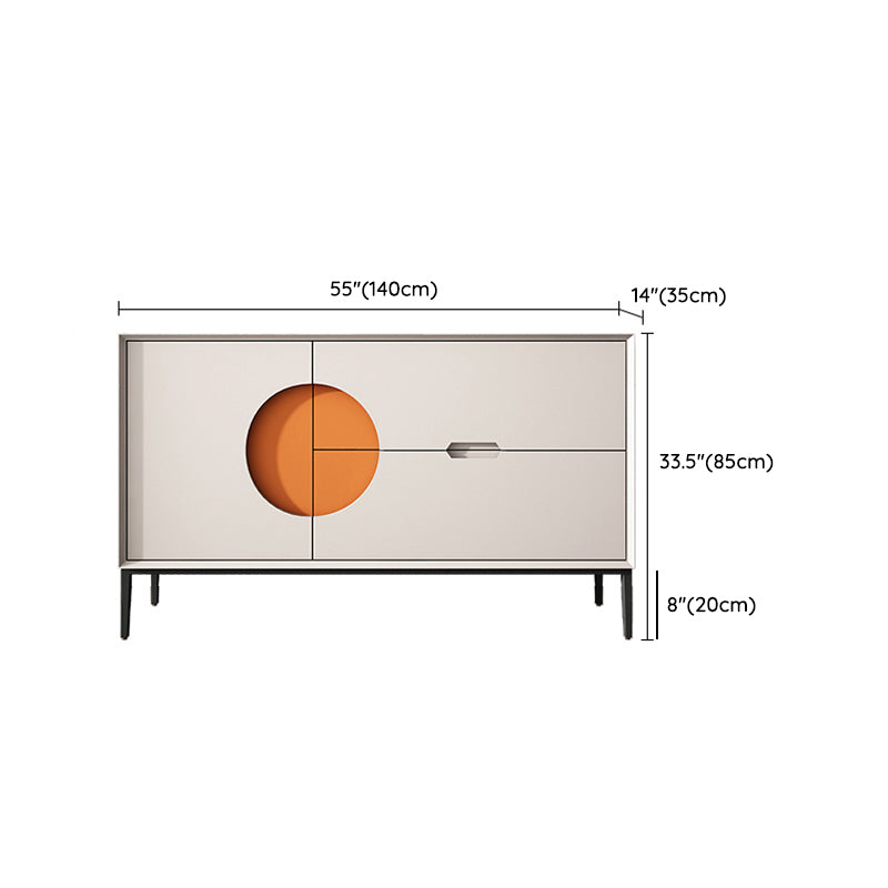 Modern Drawers Sideboard Table Engineered Wood Credenza for Living Room