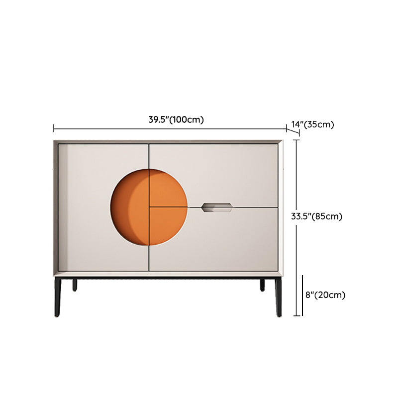 Modern Drawers Sideboard Table Engineered Wood Credenza for Living Room