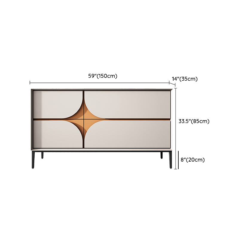 Modern Drawers Sideboard Table Engineered Wood Credenza for Living Room