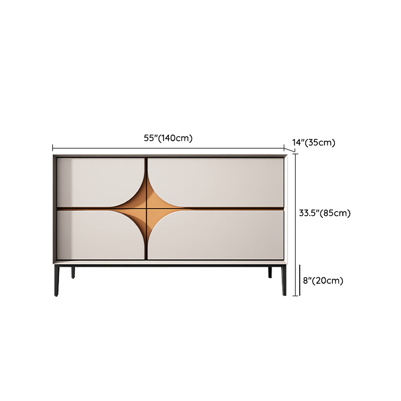 Modern Drawers Sideboard Table Engineered Wood Credenza for Living Room