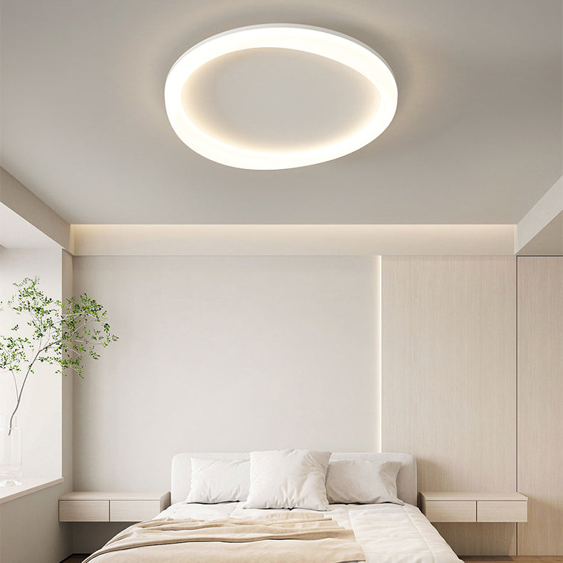 Loop Shape Flush Light Modern Style Metal 1 Light Flush Mount for Bedroom