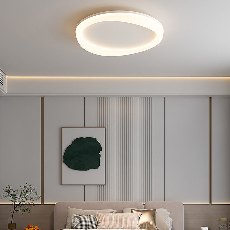 Loop Shape Flush Light Modern Style Metal 1 Light Flush Mount for Bedroom