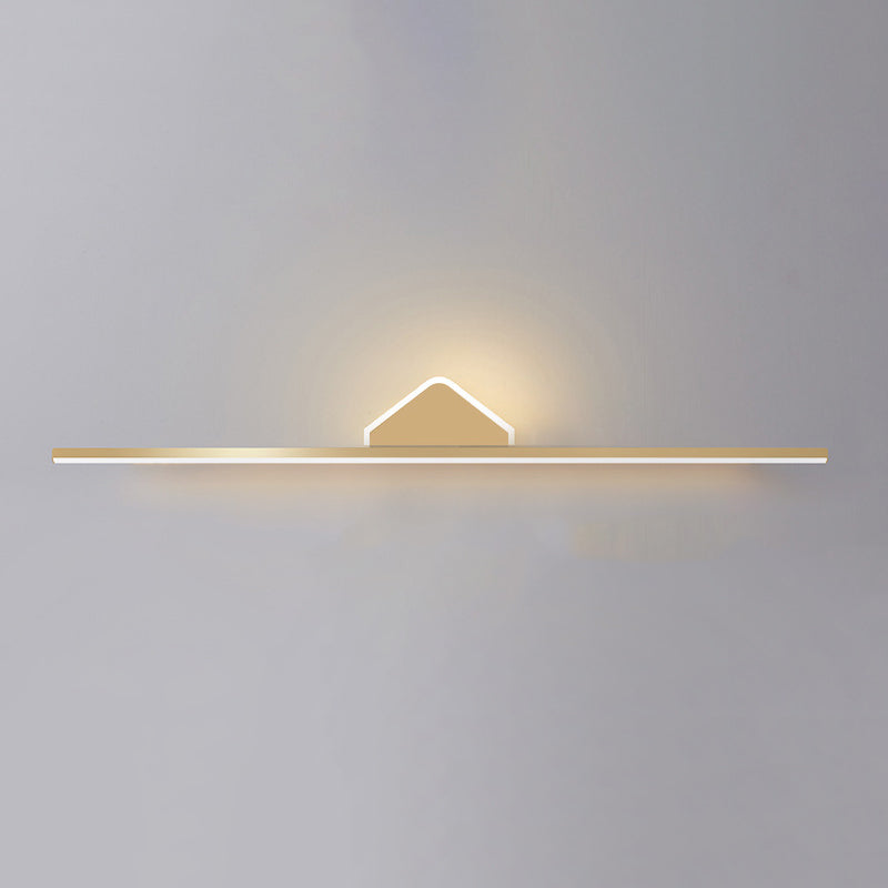 Minimalism LED Mirror Lamp Metal Vanity Light Fixtures in Gold for Bathroom