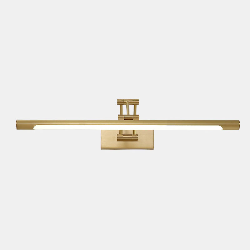 Contemporary Single Bathroom Vanity Light Black/Golden LED Metal Bath Bar