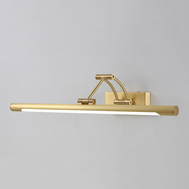 Contemporary Single Bathroom Vanity Light Black/Golden LED Metal Bath Bar