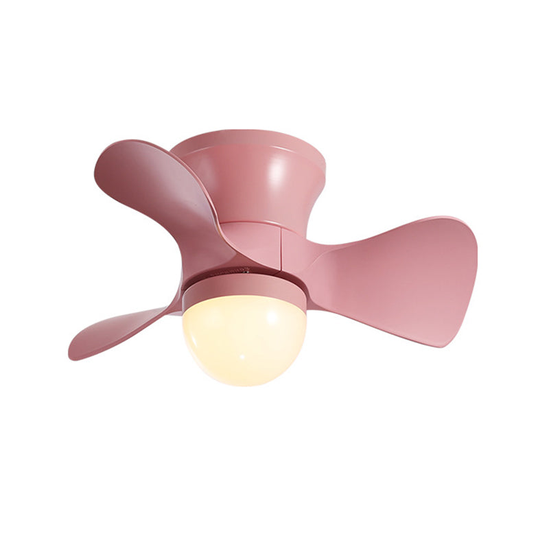 Nordic Style Ceiling Fan Lamp LED Round Shape Ceiling Fan Light for Children's Room