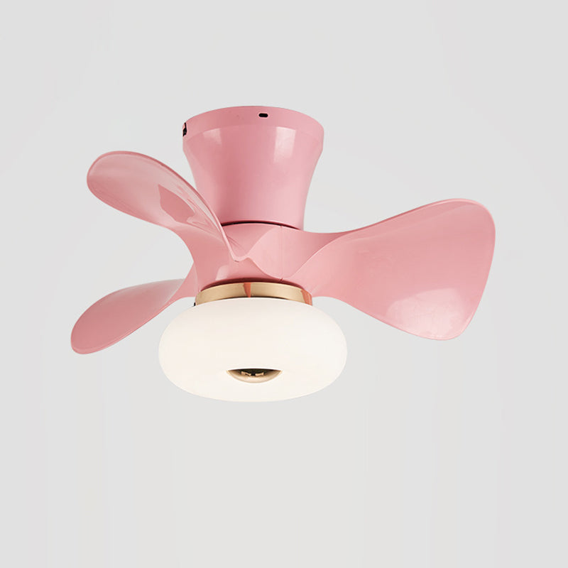 Nordic Style Ceiling Fan Lamp Colorful Circle Shape Ceiling Fan Light for Children's Room