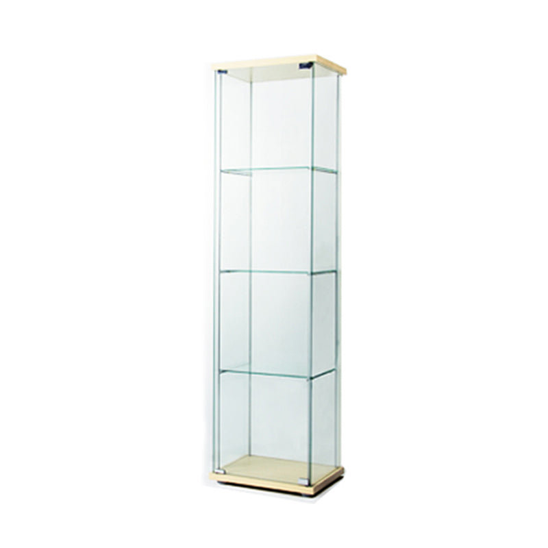 Tempered Glass Curio Cabinet Modern Standard Cabinet for Dining Room