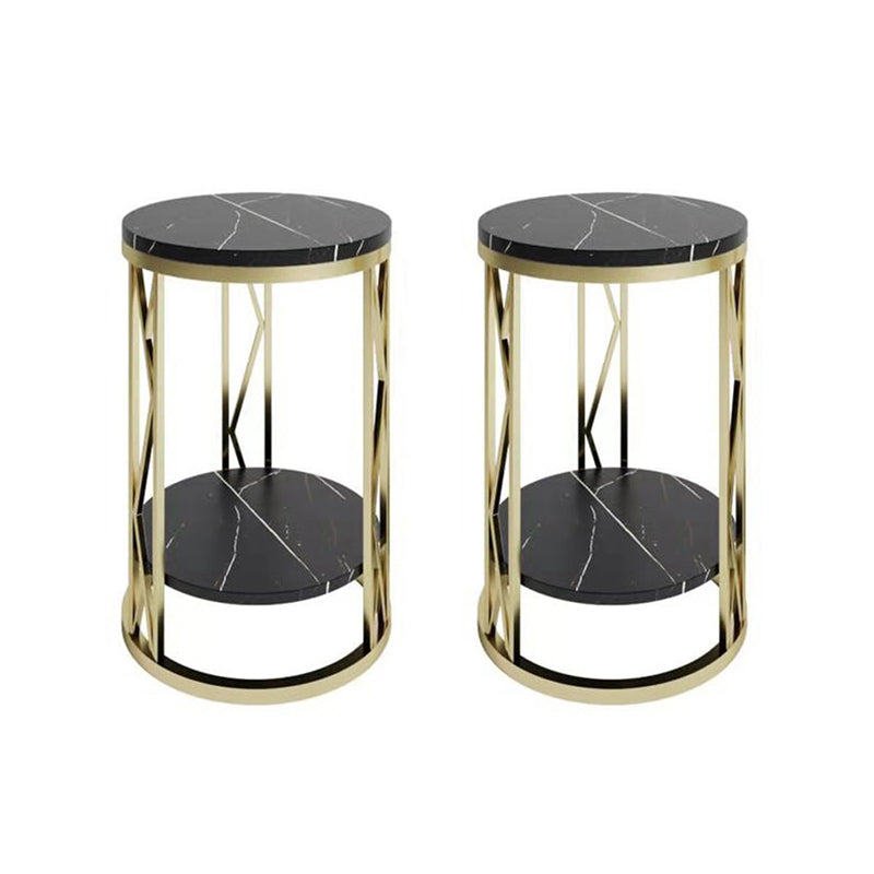 Industrial Bed Nightstand Open Storage Accent Table Nightstand for Bedroom