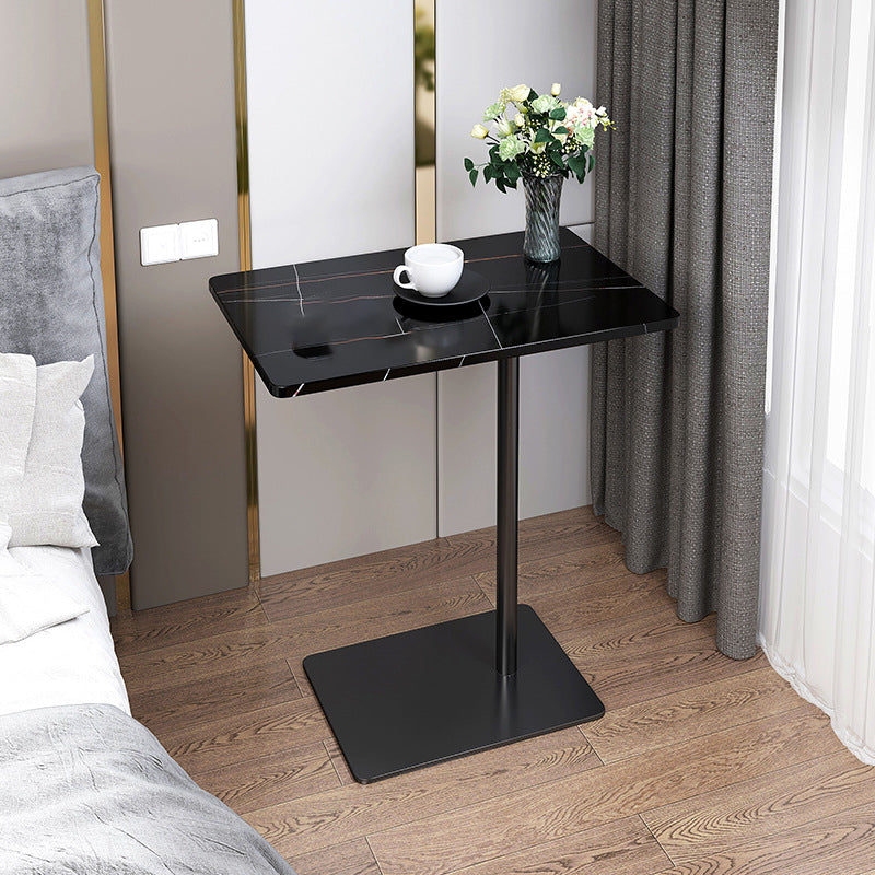 Glam Stone Night Table Metal Accent Table Nightstand ,21.7" Tall