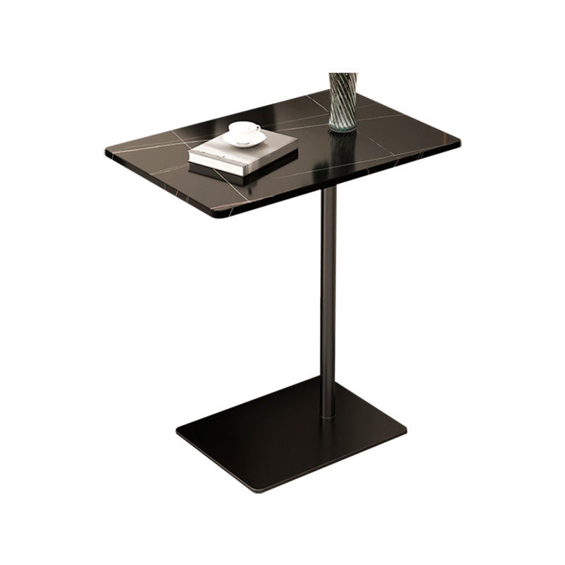 Glam Stone Night Table Metal Accent Table Nightstand ,21.7" Tall