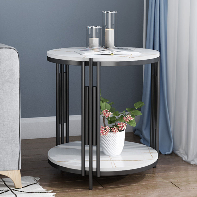 Contemporary Accent Table Nightstand Open Storage Bedside Cabinet for Bedroom