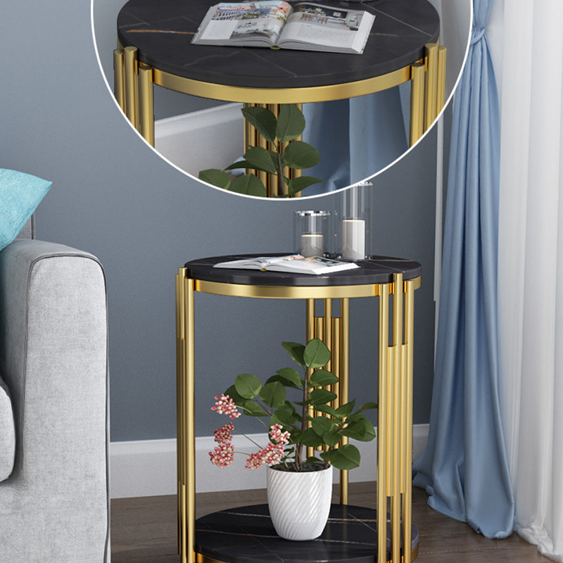 Contemporary Accent Table Nightstand Open Storage Bedside Cabinet for Bedroom