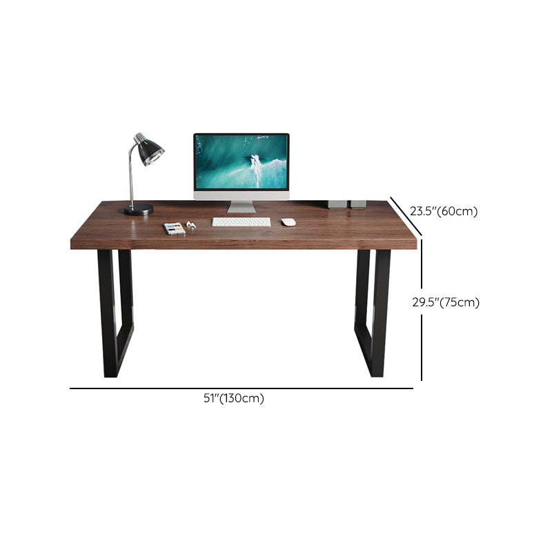 Home or Office Rectangular Office Desk Brown Industrial Sled Writing Desk