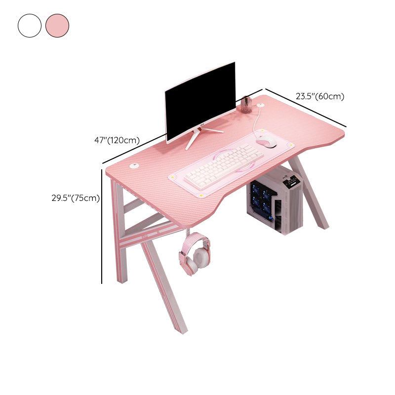 Contemporary Cable Management Computer Desk Dormitory Gaming Desk